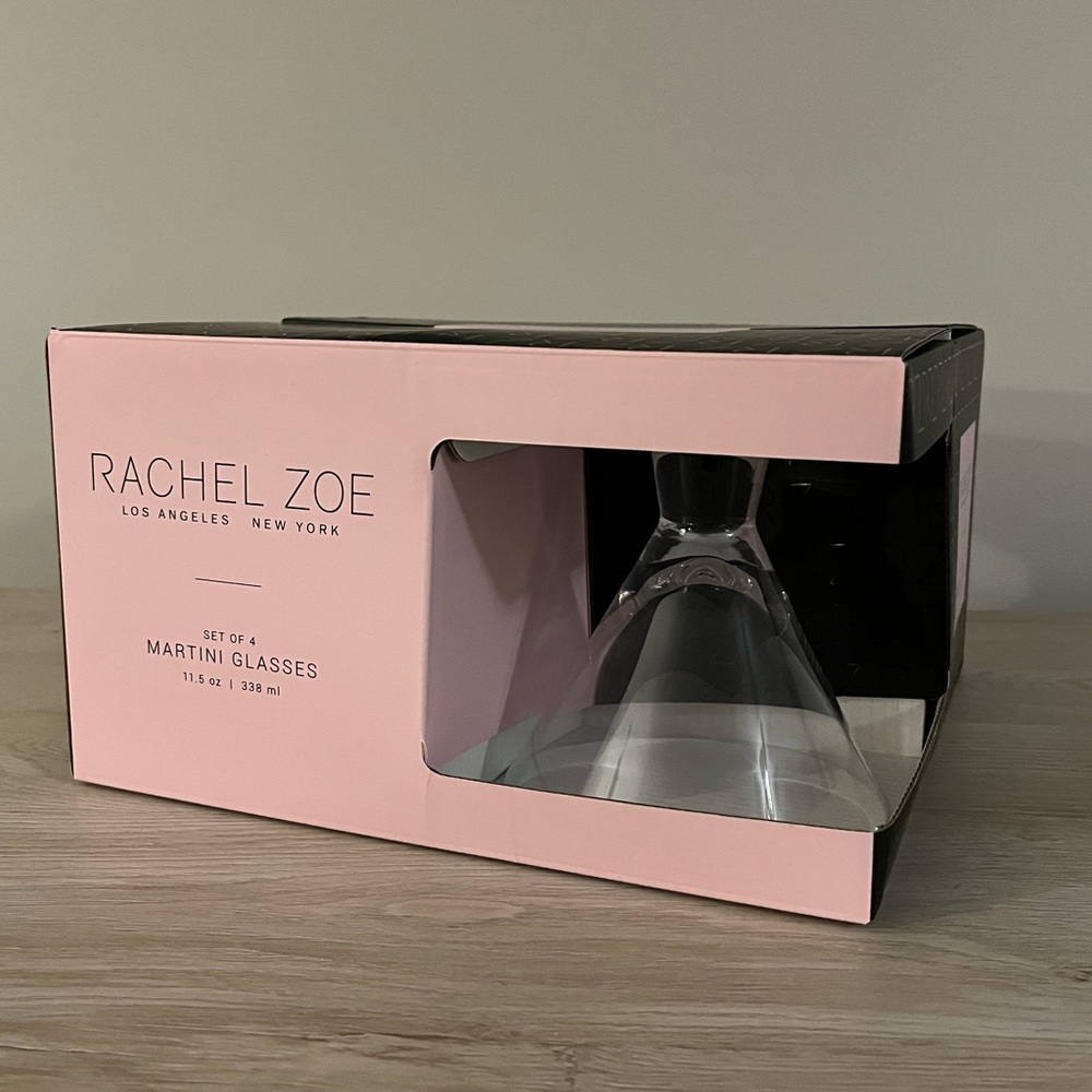 ❌SOLD Rachel Zoe New York Prism Stem Martini Glasses - Picture 2 of 4
